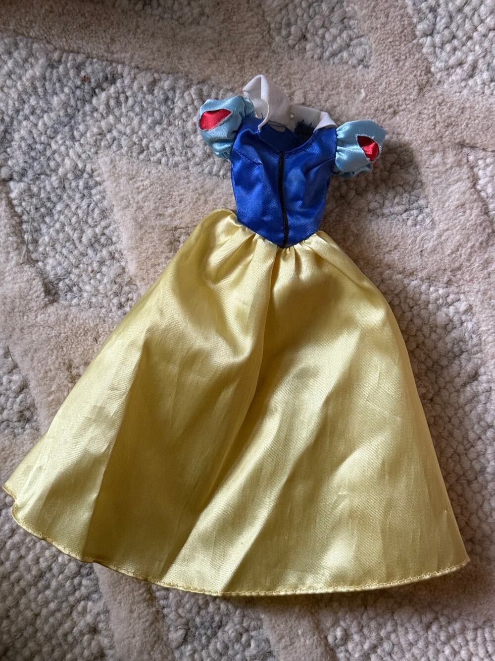 Barbie Snow White Princess Dress Disney Fashion Doll Clothes Blue Yellow Gown